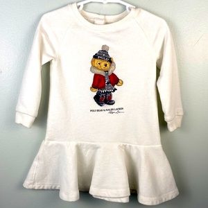 Ralph Lauren Baby Girls Polo Bear Dress Size 18 Months